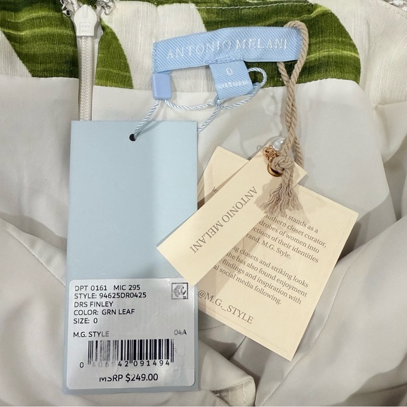 Antonio Melani M.G. Style Finley Linen Blend Sweetheart Neck Maxi Dress NWT $249 - Picture 9 of 16